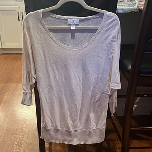 LOFT Women's Soft Pink Long Sleeve Tee